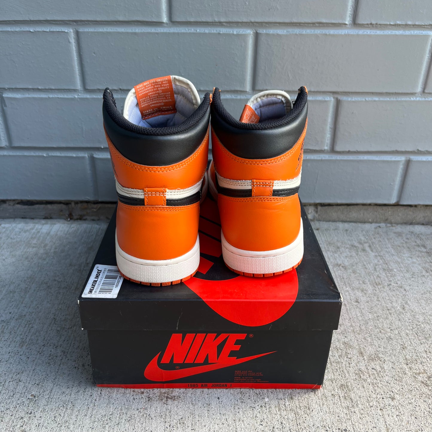 JORDAN 1 HIGH "REVERSE SHATTERED BACKBOARD" - PRELOVED PAIR (MENS US8)