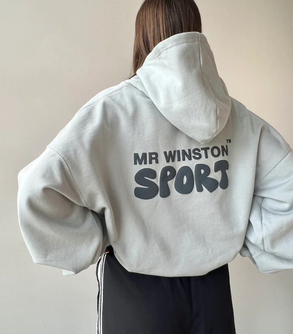 MR WINSTON PUFF HOODIE "SOFT GREY