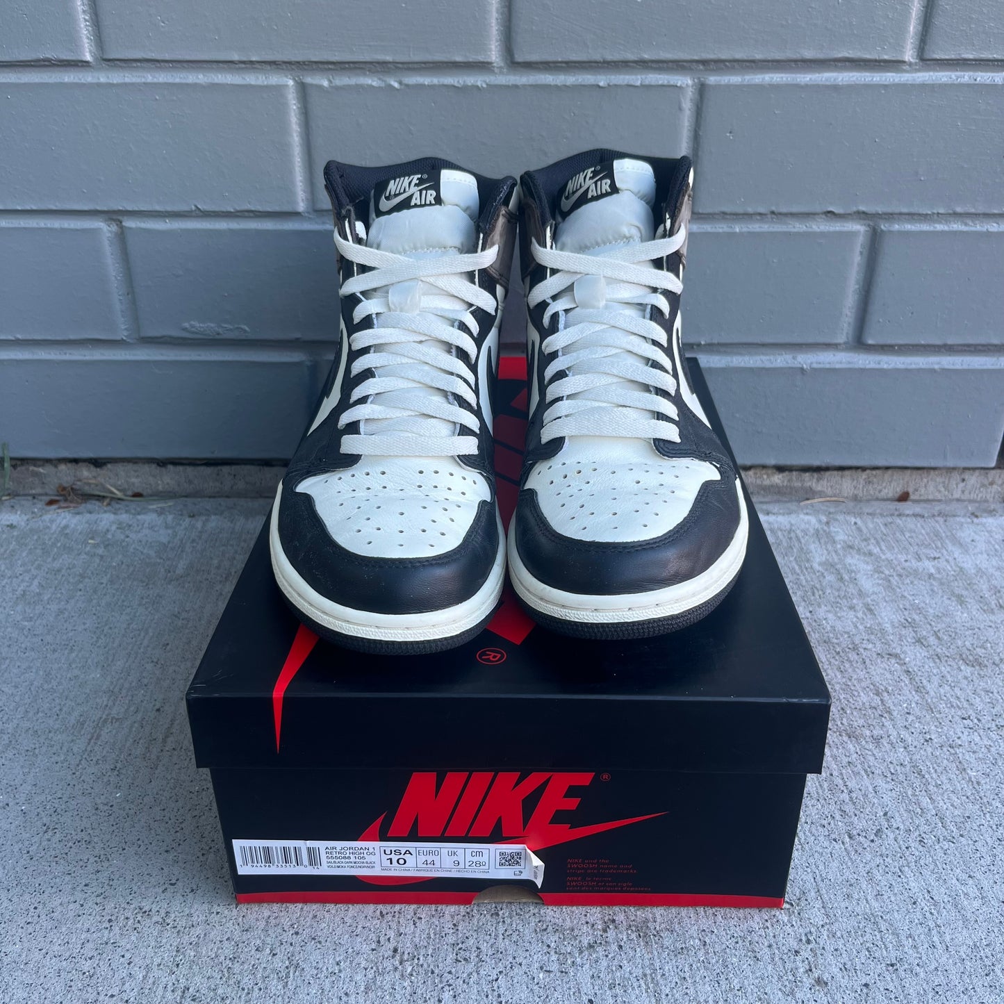 JORDAN 1 HIGH "DARK MOCHA" - PRELOVED PAIR (MENS US10)