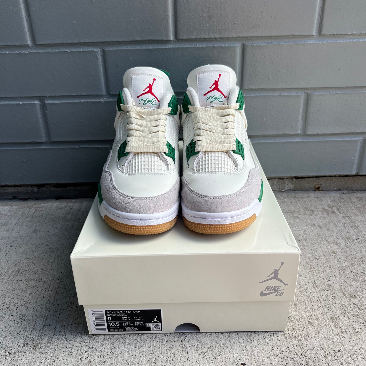 JORDAN 4 X NIKE SB "PINE GREEN" - PRELOVED PAIR (MENS US9)