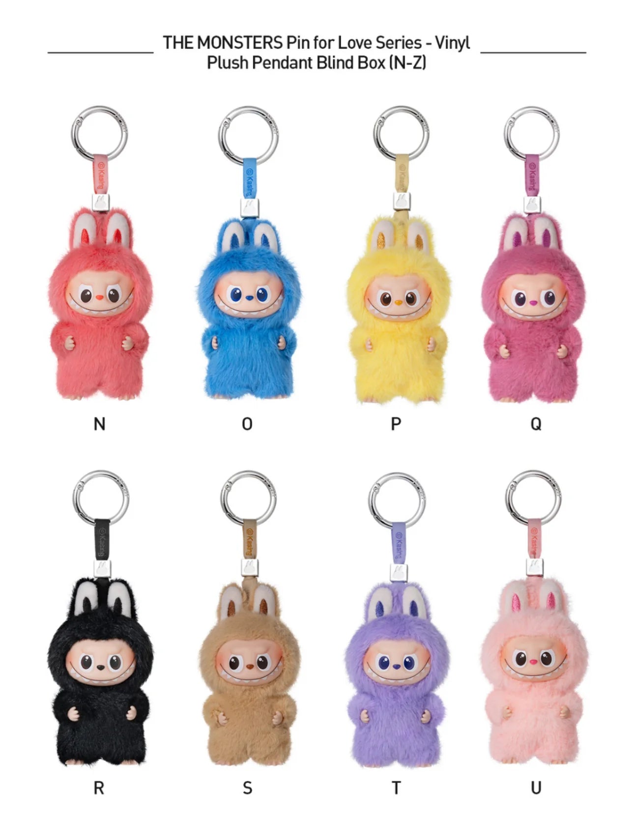 Pop Mart Labubu The Monsters Pin for Love Series Vinyl Plush Pendant (N-Z)